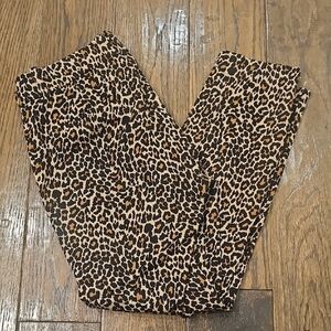 J. Crew Winnie Animal Print Cropped Pants